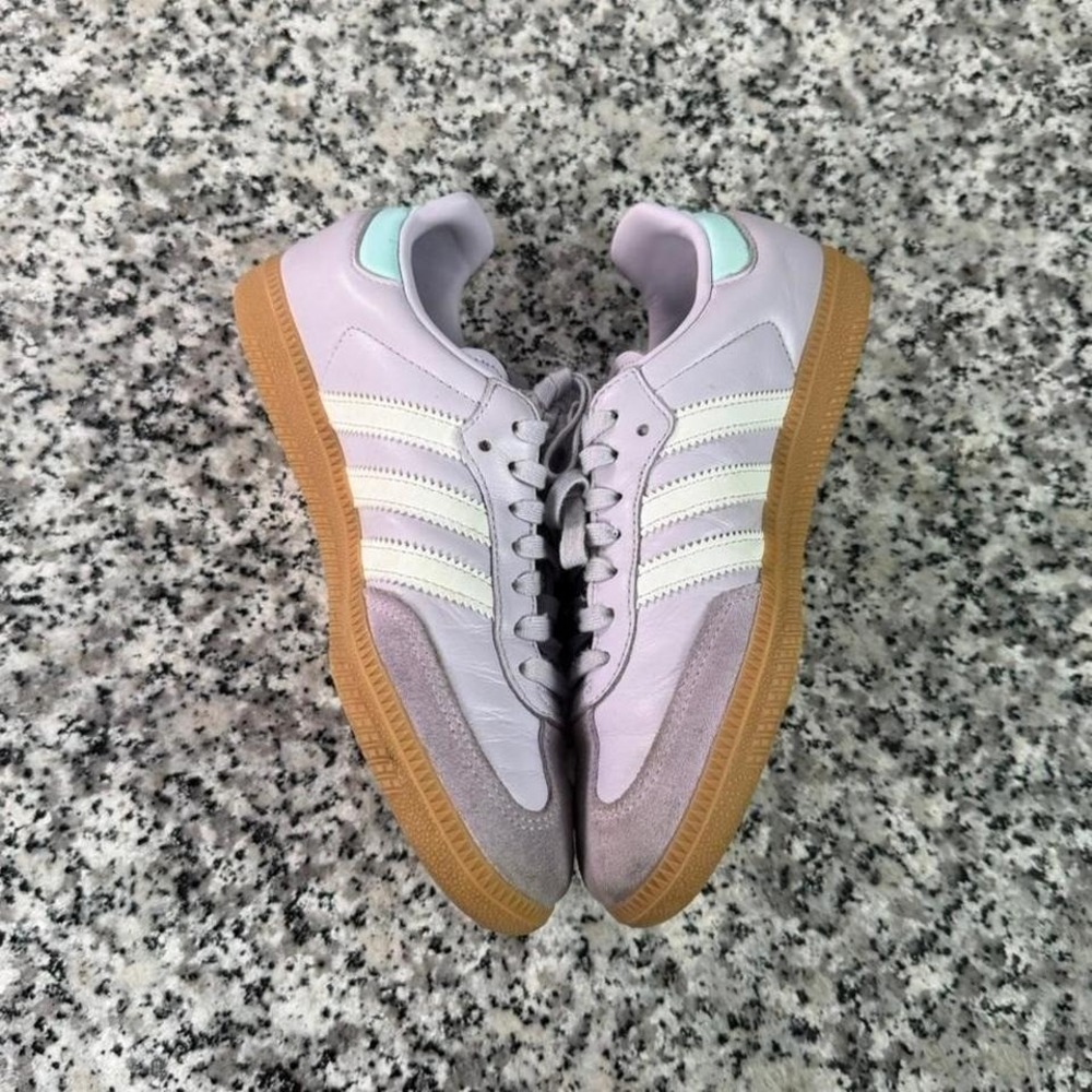 Adidas Samba OG Aqua Purple Sneaker Shoe W5 IH2872 - Picture 3 of 7